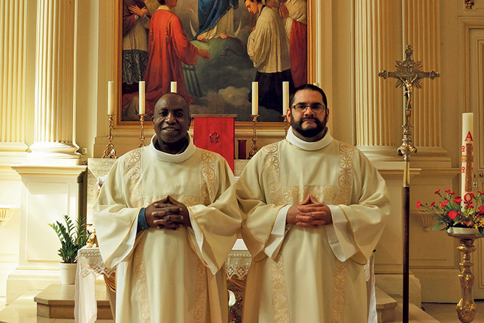 Ordination presbytérale de Godefroid Ngoma et Francisco Rojas, par Mgr Luc Ravel, archevêque de Strasbourg, en la cathédrale Notre-Dame de Strasbourg - le dimanche 27 juin 2021 - Diocèse de Strasbourg