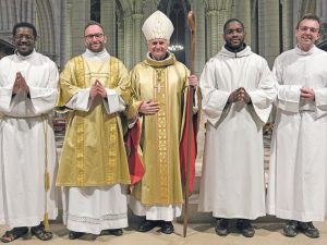 Ordinations presbytérale de Vianney Audurieau et diaconale en vue du presbytérat d’Albert Zogo, de Jason Nioka et Séraphin de Fombelle Cathédrale-basilique Saint-Étienne de Meaux, le dimanche 25 juin 2023 - Diocèse de Meaux